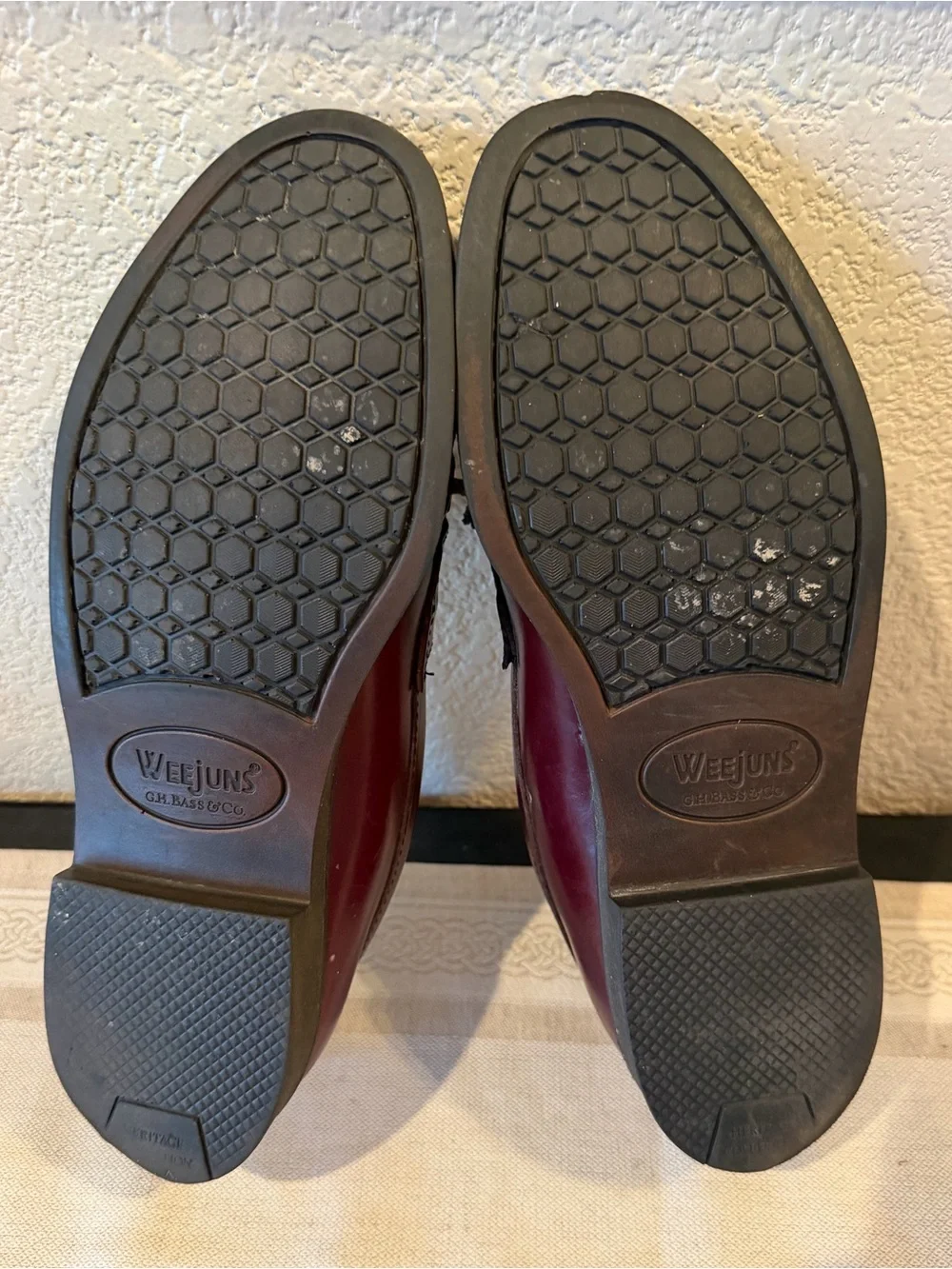 Bass Weejun Wine Leather Tassel Loafers
